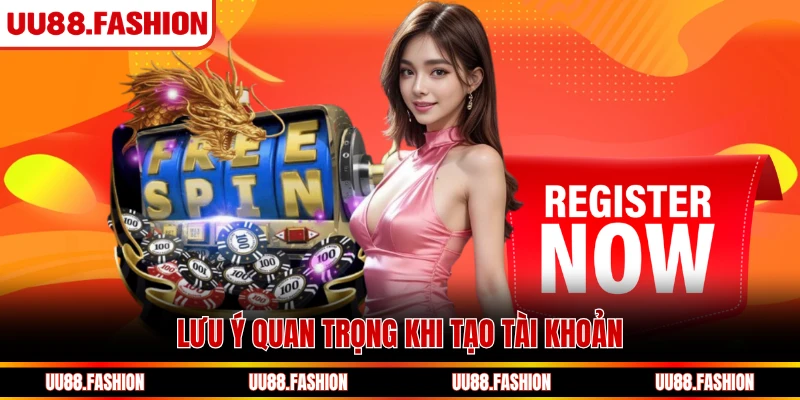 Lưu ý quan trọng khi tạo tài khoản